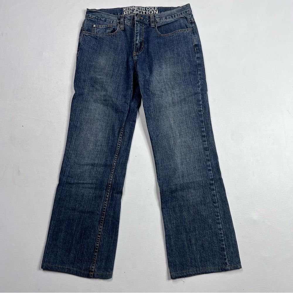 Kenneth Cole Reaction Men's Bootcut Jeans - Dark Blue